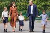 Le prince William et Kate Middleton le jour de la rentrée scolaire de leurs trois enfants à Windsor, le 7 septembre 2022.