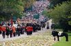 Emma, le poney préféré d'Elizabeth II, lors des funérailles de la reine à Windsor, le 19 septembre 2022.