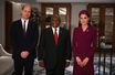 Le prince William et la princesse Kate lors de la réception du président sud-africain, à Londres, le 22 novembre 2022.
