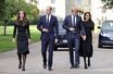 Kate Middleton et le prince William, le prince Harry et Meghan Markle à Windsor, lors des hommages à la reine Elizabeth II, le 10 septembre 2022.