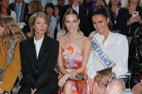 Sylvie Tellier, Maëva Coucke et Diane Leyre au défilé Leonard Paris, à la Fashion Week de Paris, le 30 septembre 2022.