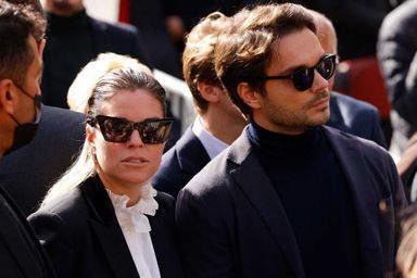 Sophie Tapie et Jean-Mathieu Marinetti aux obsèques de Bernard Tapie.