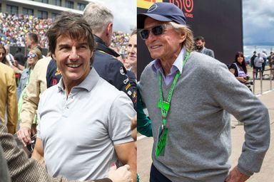 Tom Cruise fête ses 60 ans au Grand Prix de Grande-Bretagne, Michael Douglas de la partie