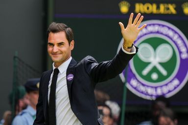 Roger Federer lors du tournoi de Wimbledon, à Londres, le 3 juillet 2022.