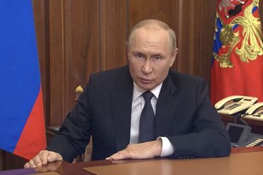 Vladimir Poutine a pris la parole le 21 septembre 2022.
