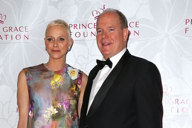 Le prince Albert de Monaco et son épouse la princesse Charlene aux Princess Grace Awards à New York, le 3 novembre 2022.