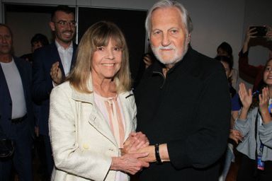 Jean-Jacques Debout et Chantal Goya, qui a fêté ses 80 ans après son dernier concert au Palais des Congrès à Paris, le 9 octobre 2022.