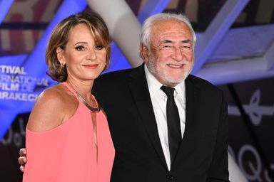 Dominique Strauss-Kahn (DSK) et sa compagne Myriam L'Aouffir - Cérémonie d'ouverture du 19ème Festival International du Film de Marrakech le 11 Novembre 2022.