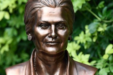 Le buste de Simone Veil, inauguré mardi.