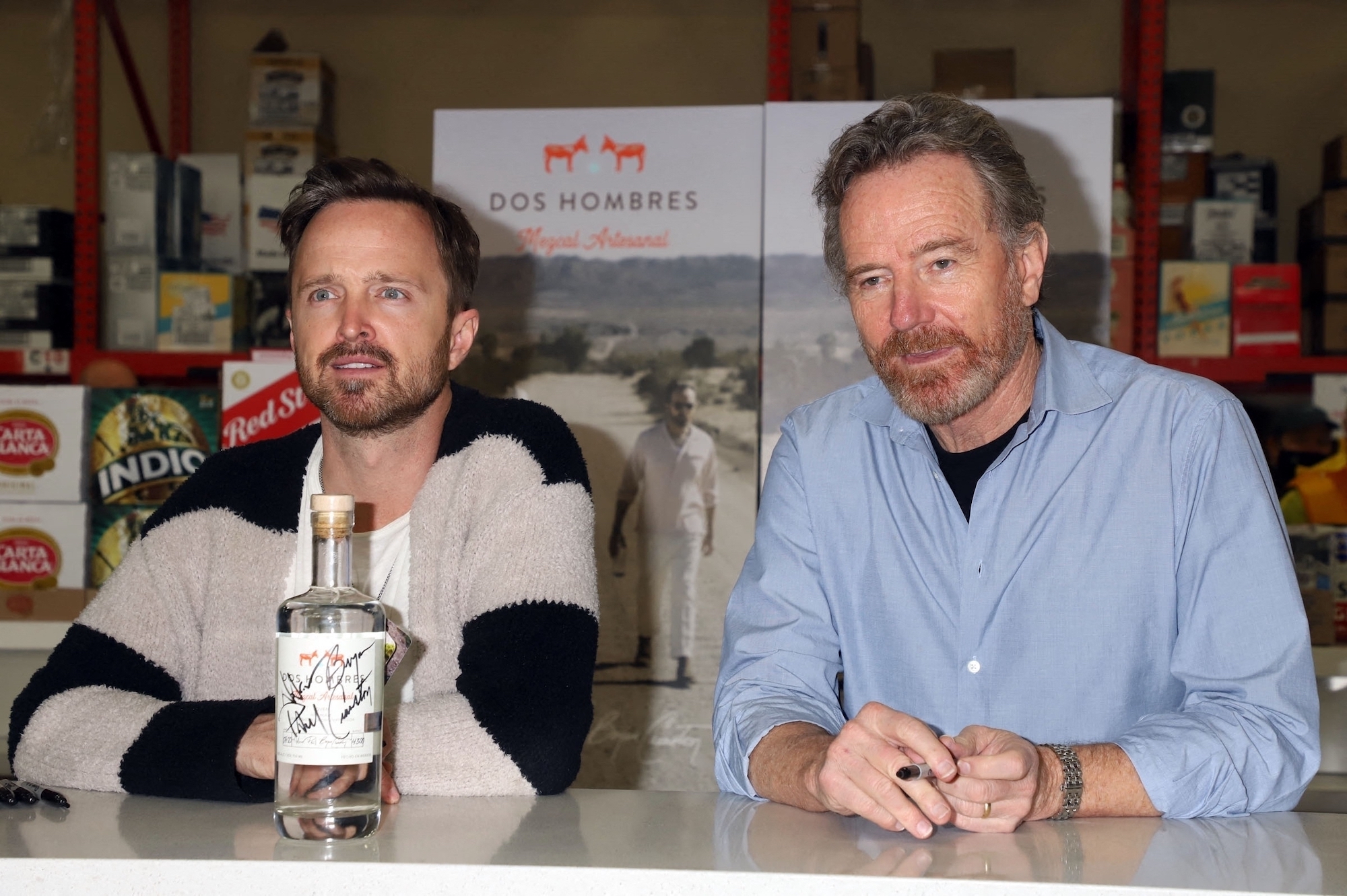 Bryan Cranston Et Aaron Paul Les Dos Hermanos Réunis à Las Vegas