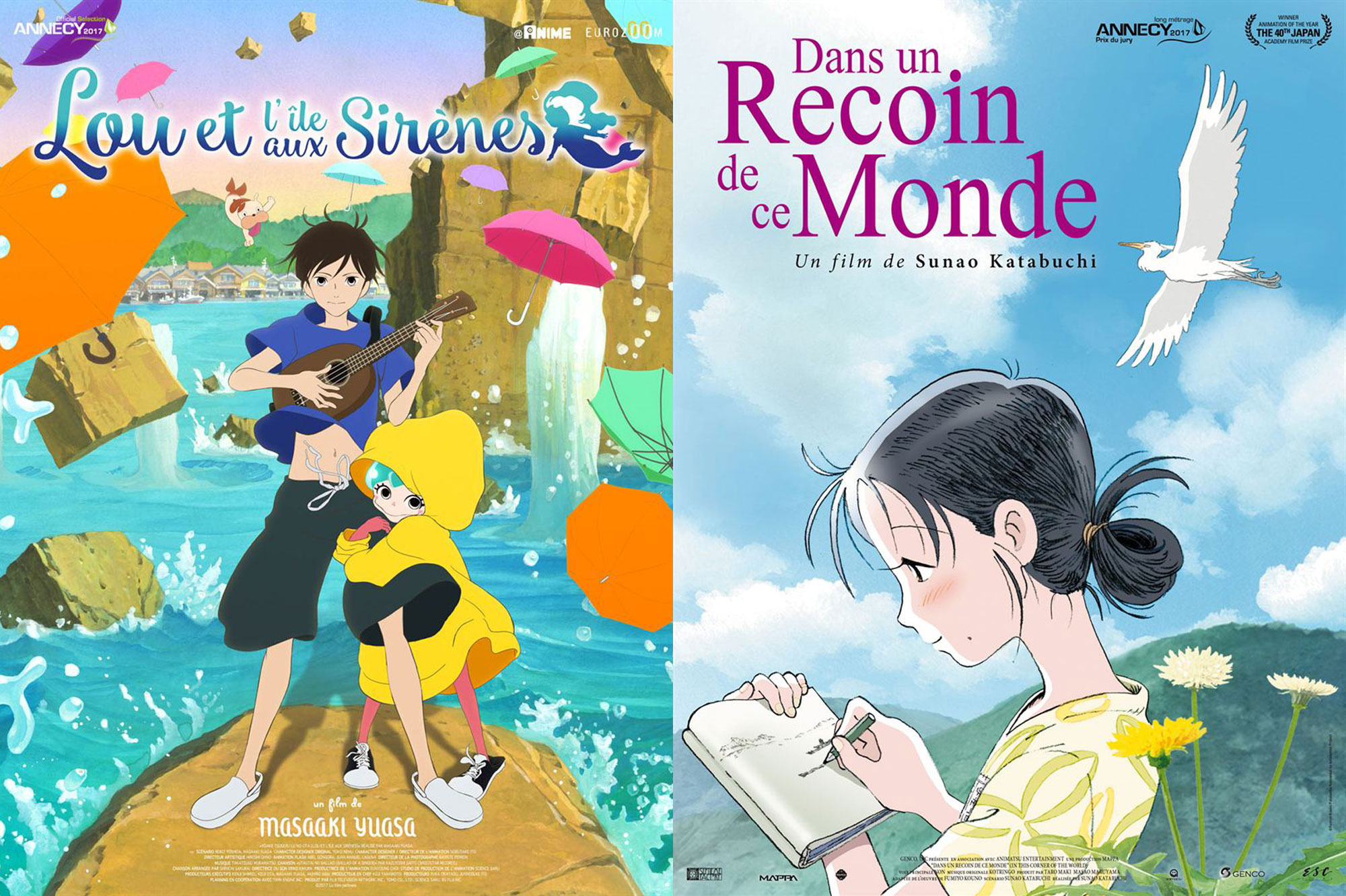 "Lou et l’île aux sirènes", "Dans un recoin de ce monde" : l’animation