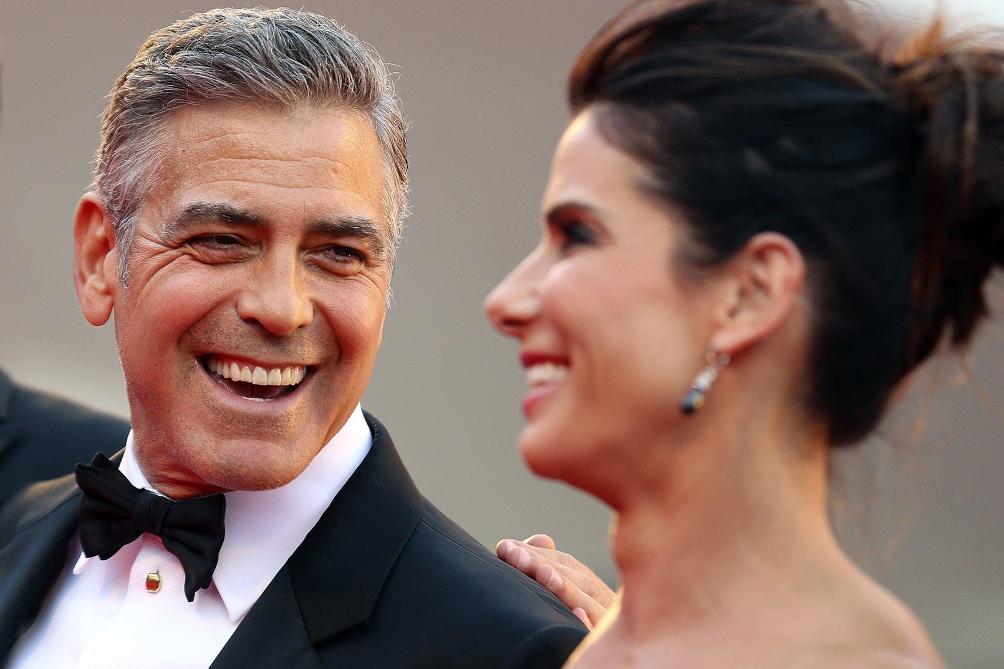 George Clooney Et Sandra Bullock Duo Complice à Venise Mostra 