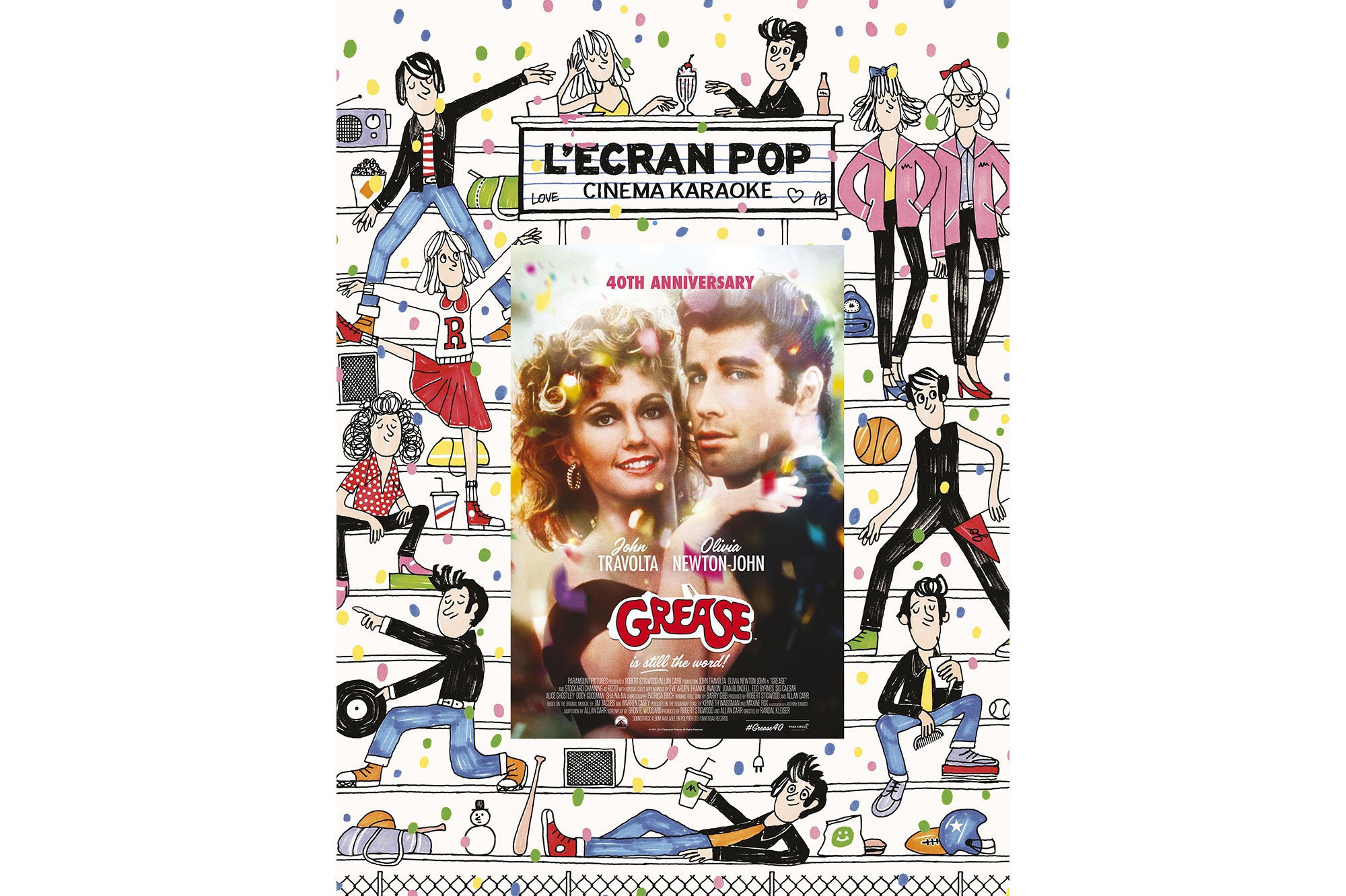 L'Ecran Pop Grease en karaoké au cinéma