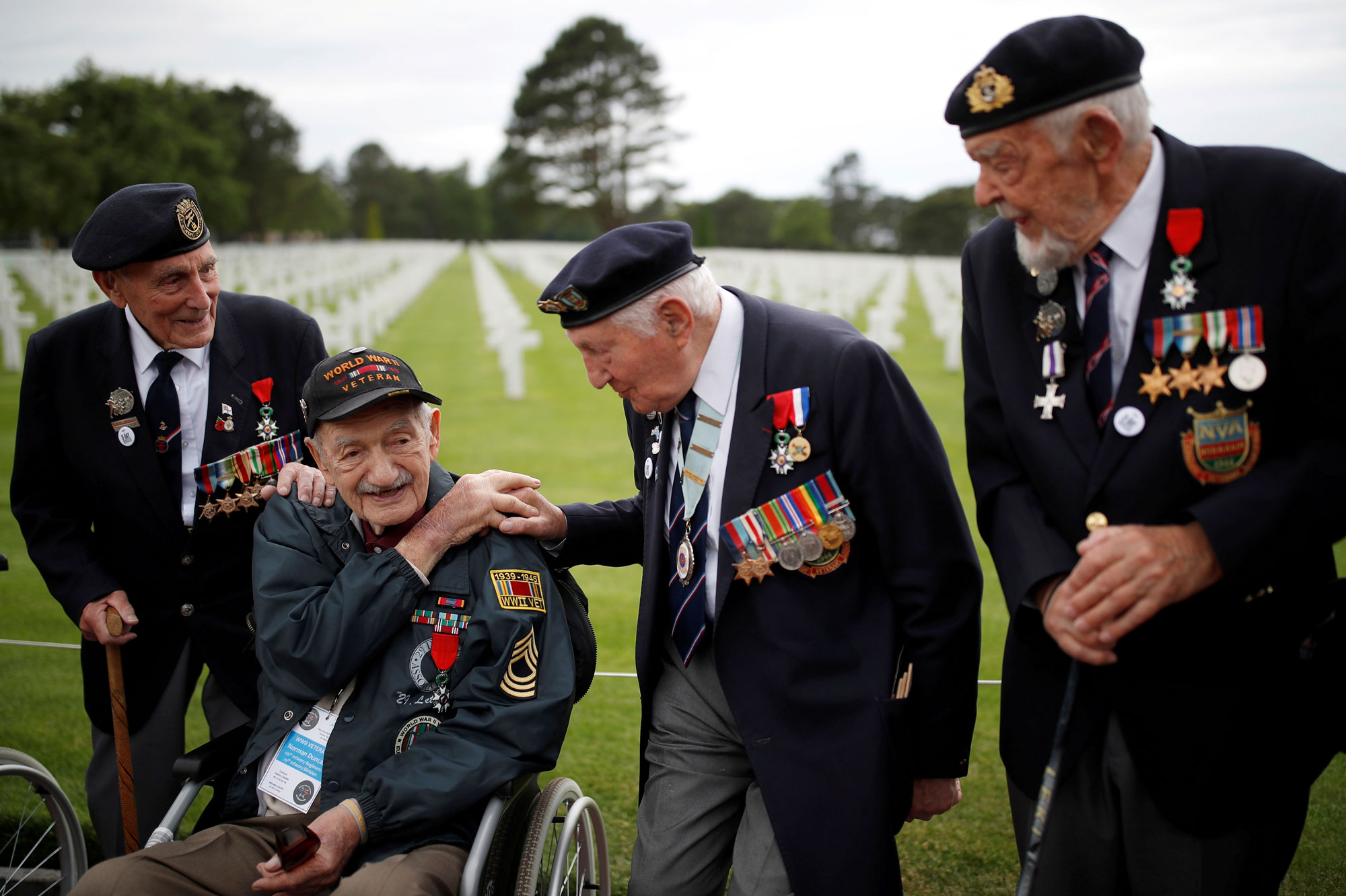 Les vétérans du DDay en Normandie pour les cérémonies du 75e anniversaire