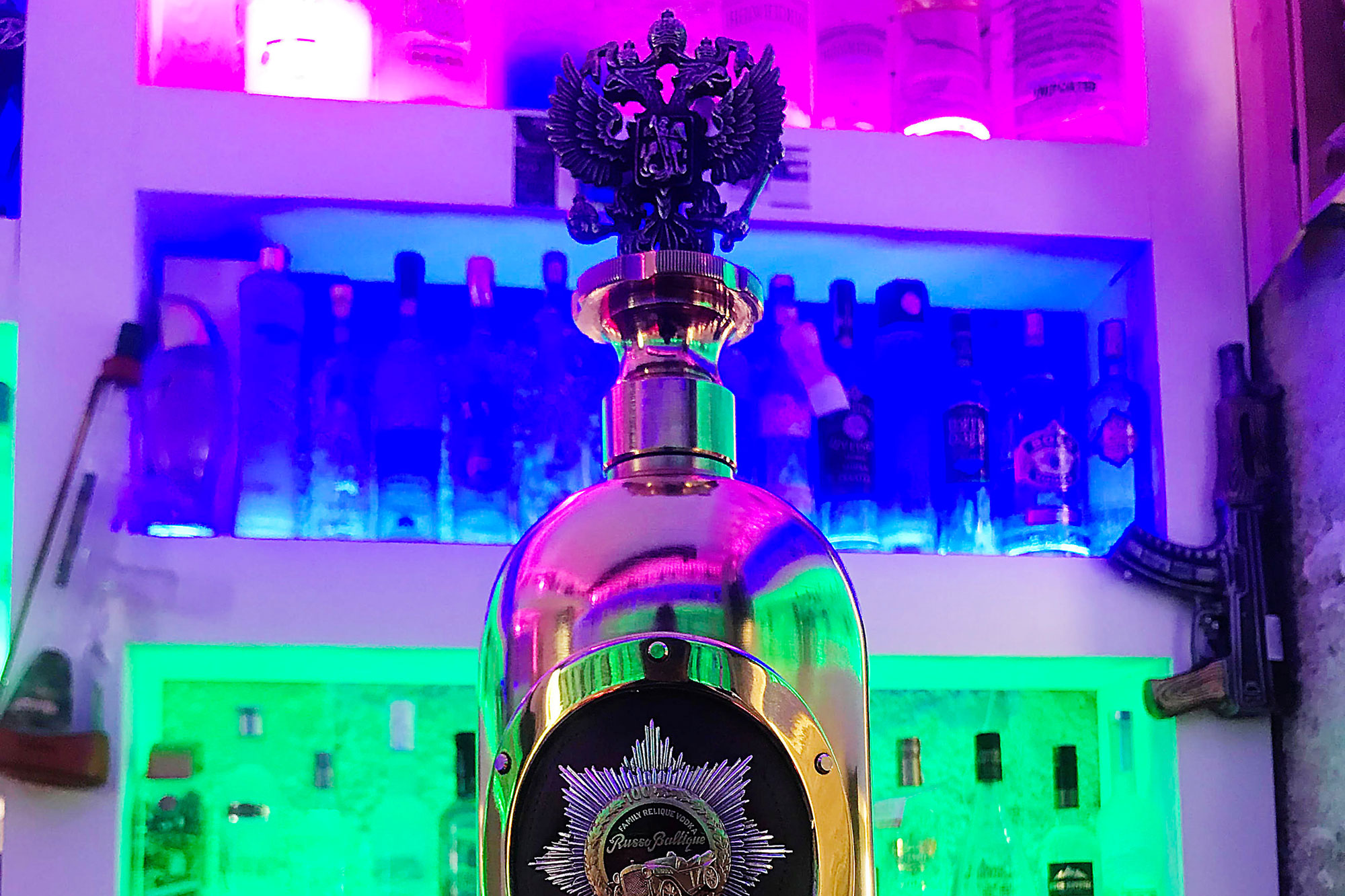 La bouteille de vodka 