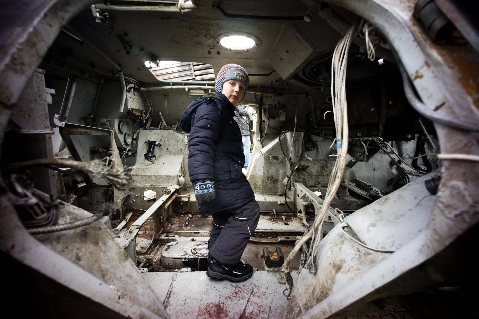 A Kiev, les blindés des prorusses exposés En images