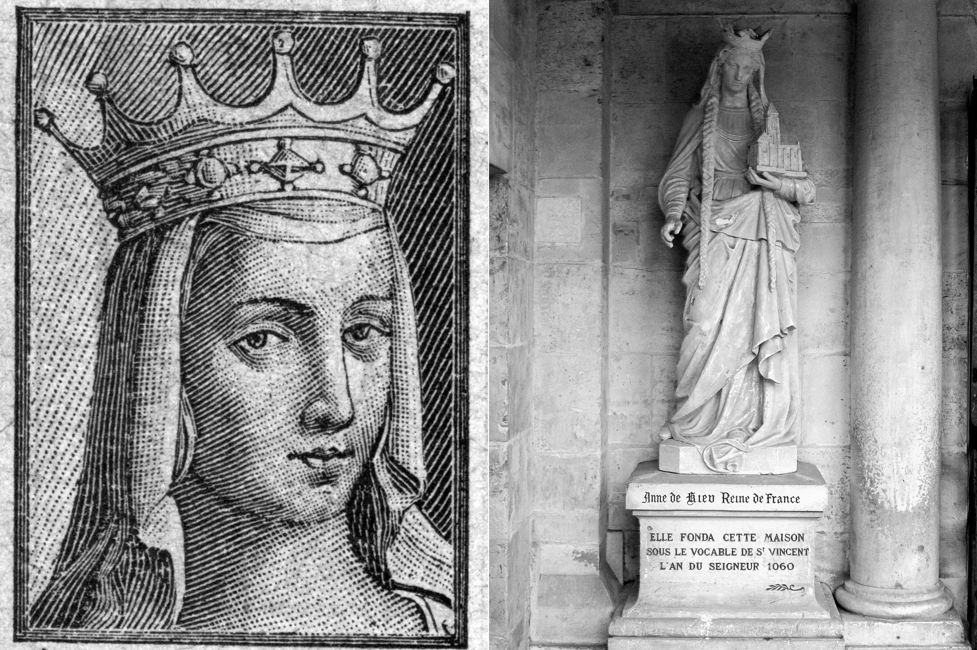 Anne de Kiev, reine des Francs au XIe siècle a deux statues à Senlis