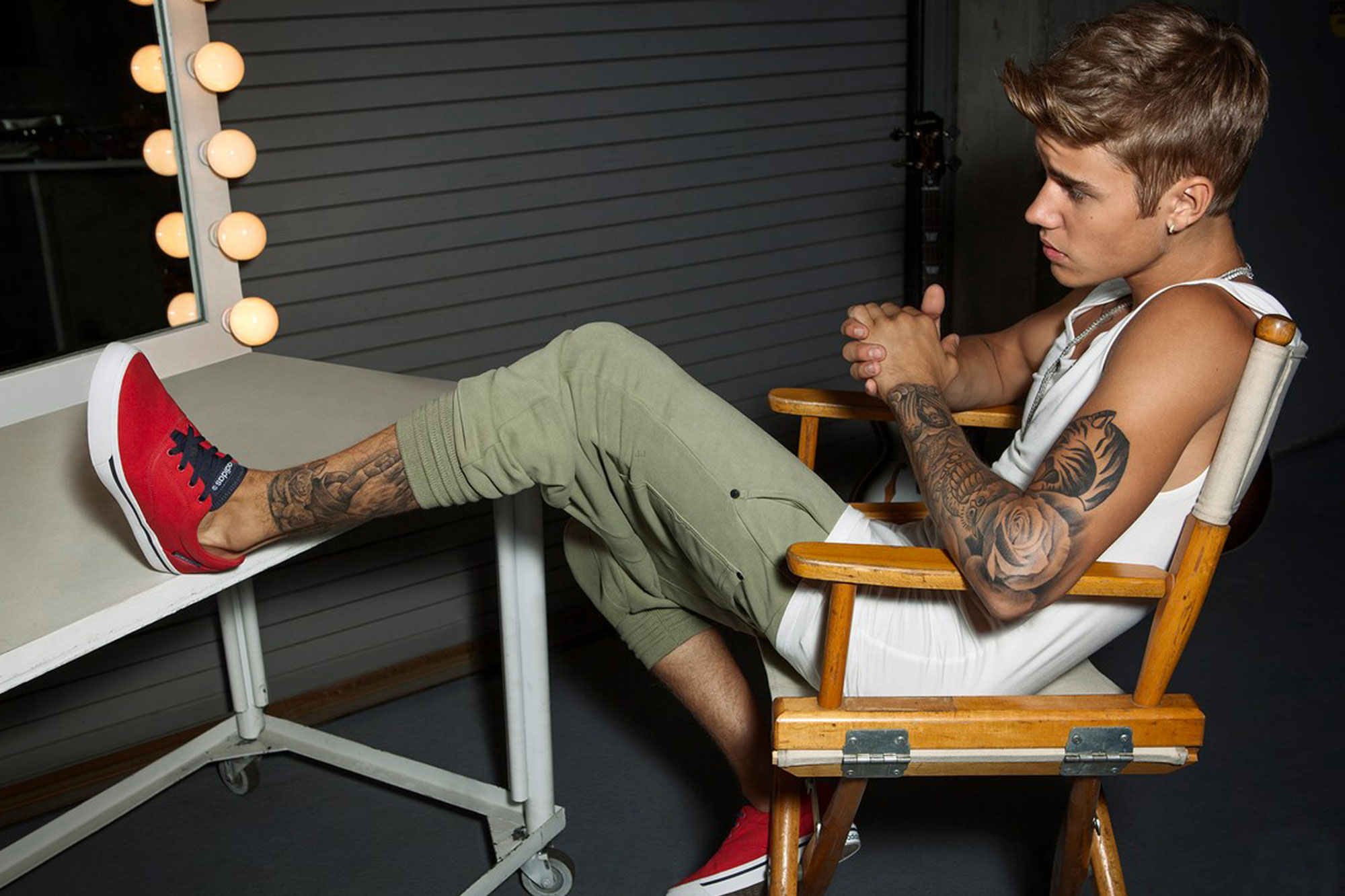 Justin Bieber, apprenti mannequin - Egérie Adidas.
