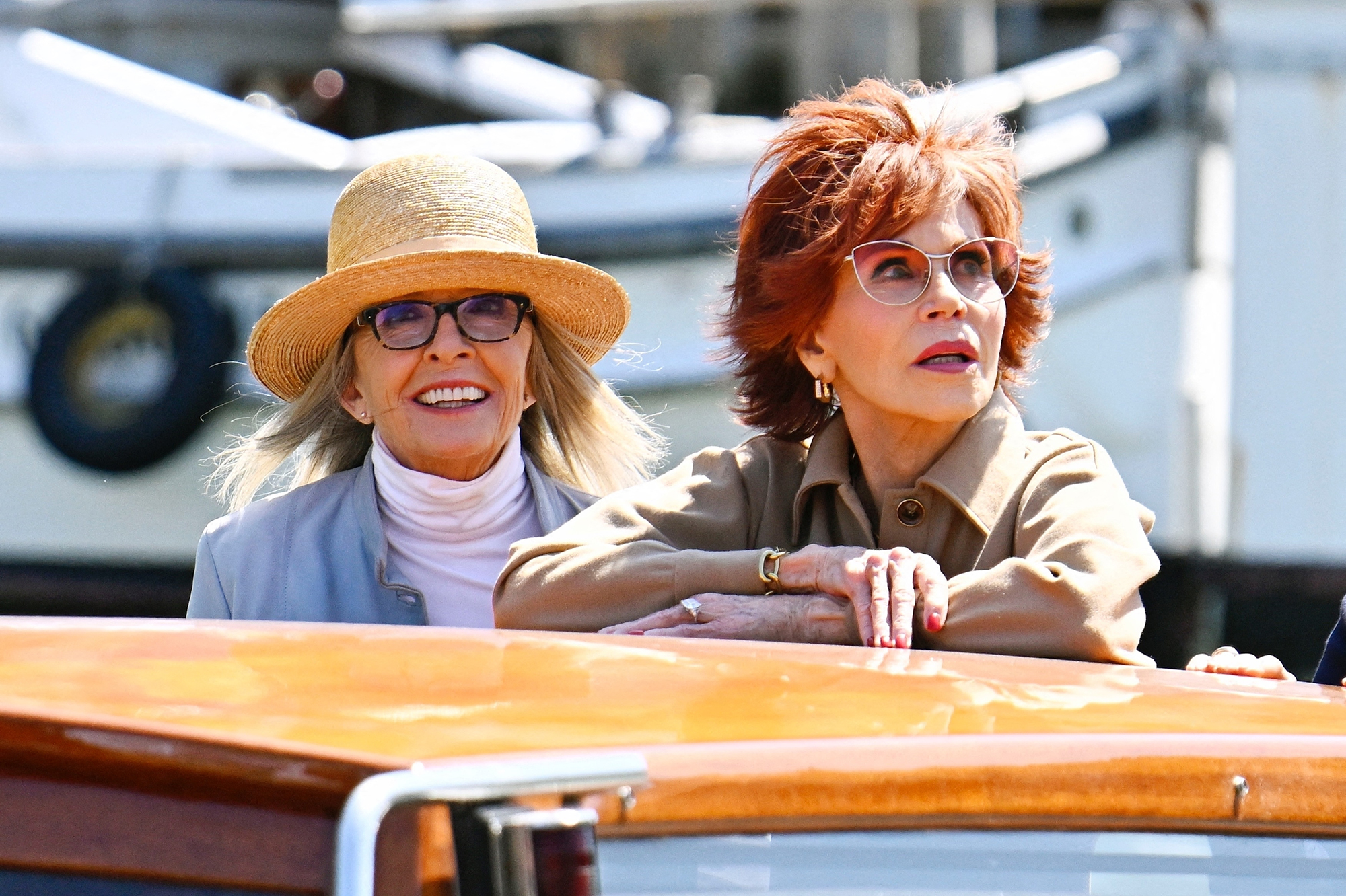 Jane Fonda e Diane Keaton se la cavano bene sul set di “Book Club 2” a Venezia